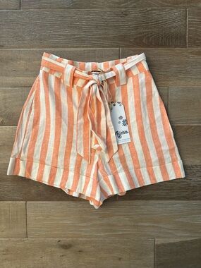 NWT Show Me Your Mumu Striped High Rise Tie Shorts
